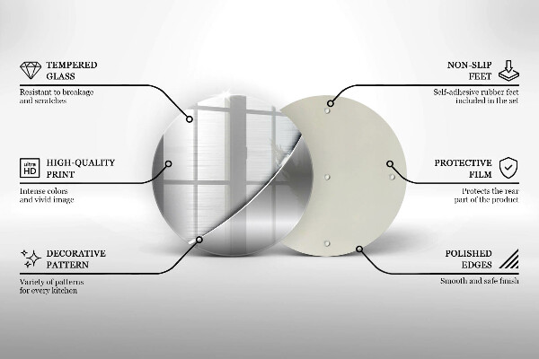 Tagliere in vetro Forme metalliche