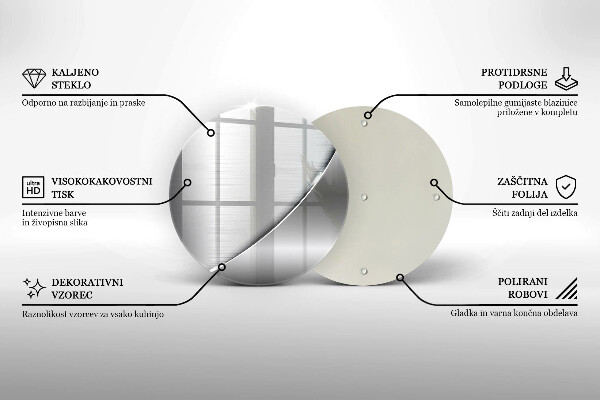 Tagliere in vetro Forme metalliche