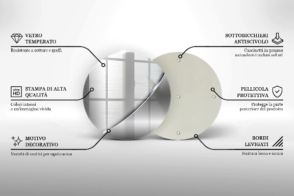 Tagliere in vetro Forme metalliche