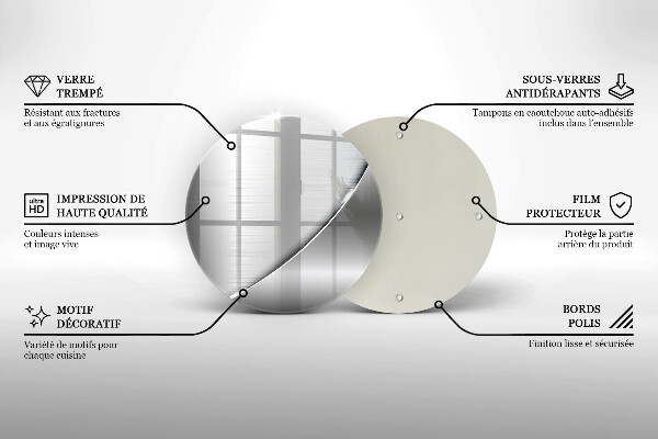 Tagliere in vetro Forme metalliche