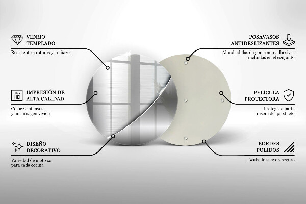 Tagliere in vetro Forme metalliche