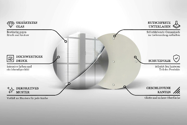 Tagliere in vetro Forme metalliche