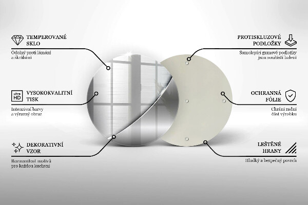 Tagliere in vetro Forme metalliche