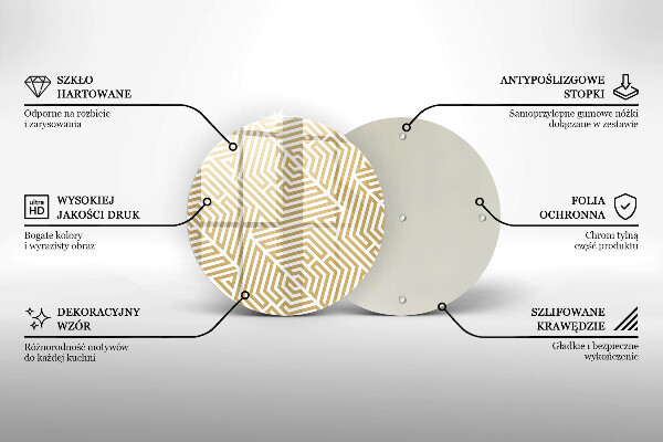 Tagliere in vetro Linee geometriche