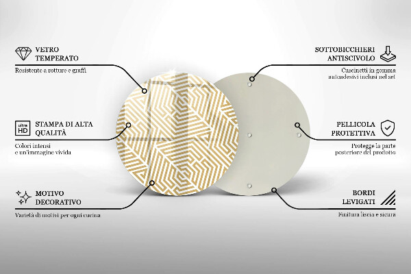 Tagliere in vetro Linee geometriche