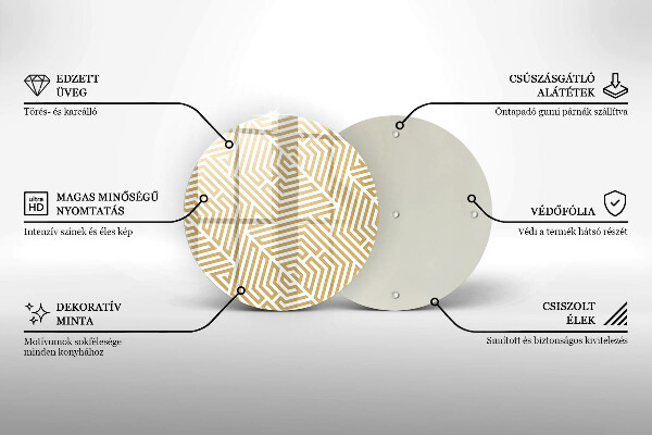 Tagliere in vetro Linee geometriche