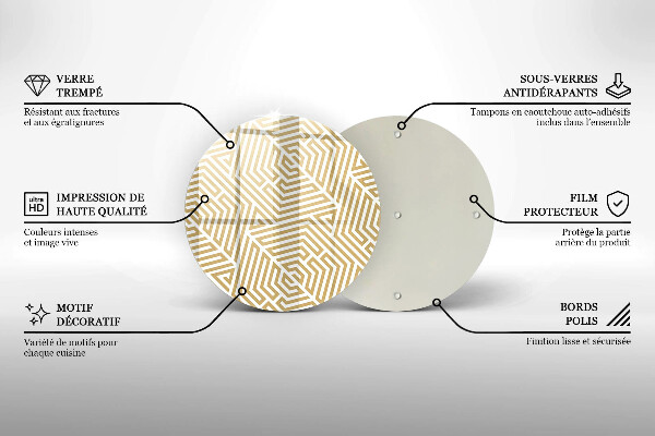 Tagliere in vetro Linee geometriche