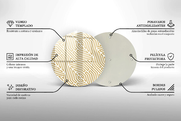 Tagliere in vetro Linee geometriche