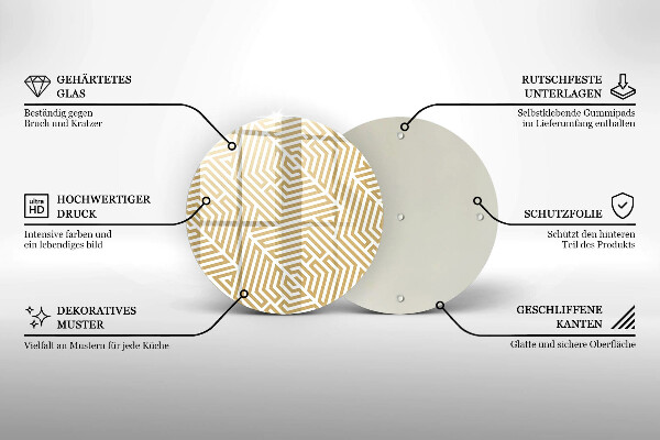 Tagliere in vetro Linee geometriche