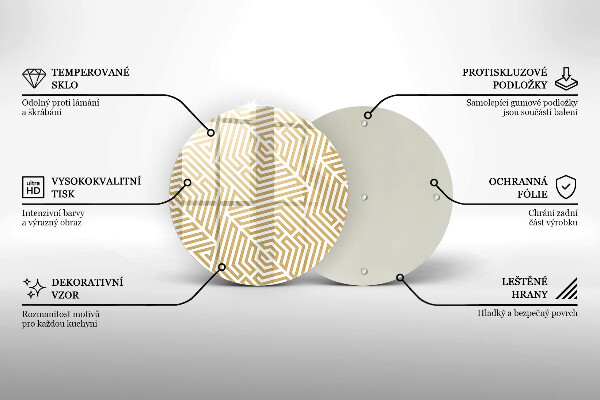 Tagliere in vetro Linee geometriche