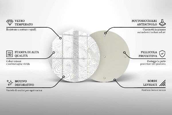 Tagliere in vetro Forme astratte