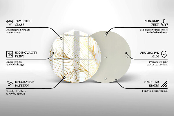Tagliere in vetro Modello di linee moderne