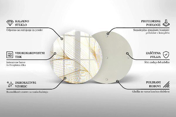 Tagliere in vetro Modello di linee moderne