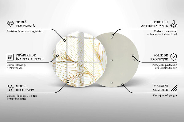 Tagliere in vetro Modello di linee moderne