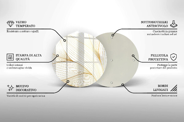 Tagliere in vetro Modello di linee moderne