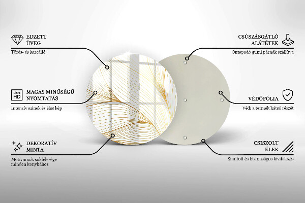 Tagliere in vetro Modello di linee moderne
