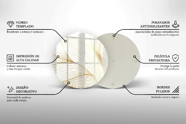 Tagliere in vetro Modello di linee moderne