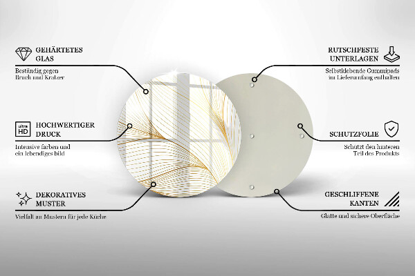Tagliere in vetro Modello di linee moderne