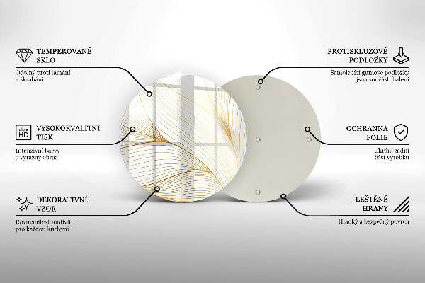Tagliere in vetro Modello di linee moderne