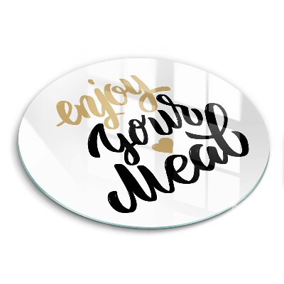 Tagliere in vetro Iscrizione Enjoy your meal