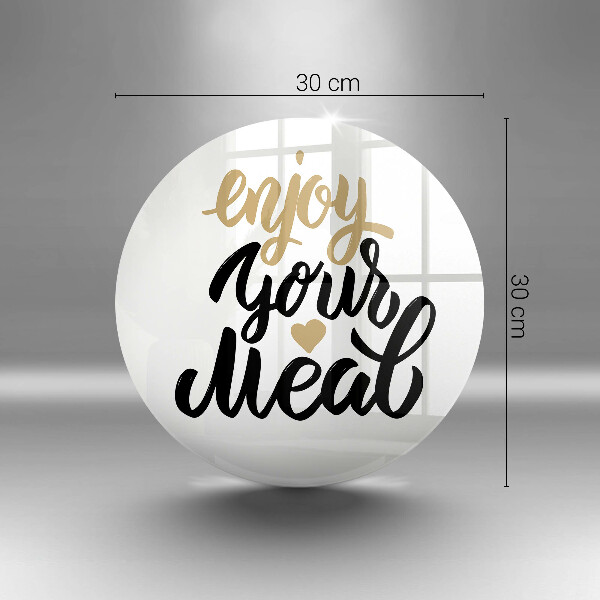 Tagliere in vetro Iscrizione Enjoy your meal