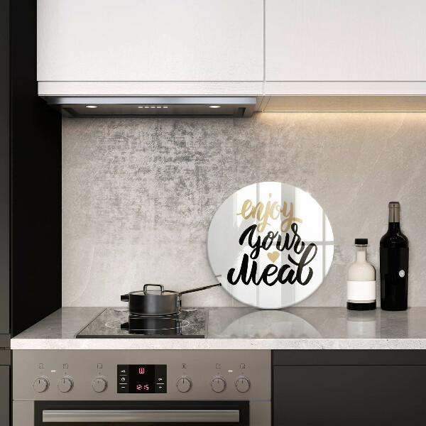 Tagliere in vetro Iscrizione Enjoy your meal