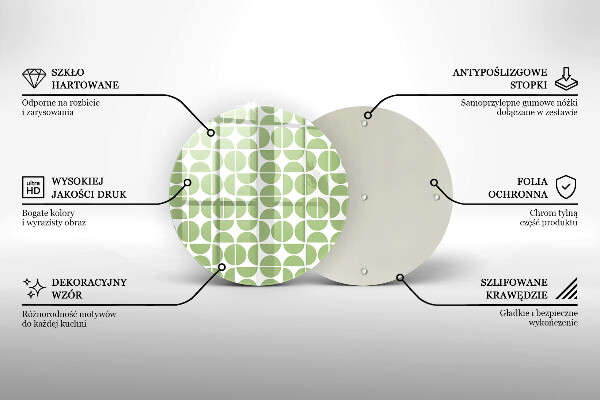 Tagliere in vetro Modello di forme boho