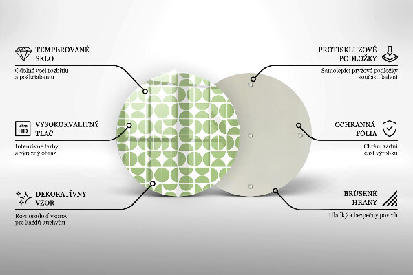 Tagliere in vetro Modello di forme boho