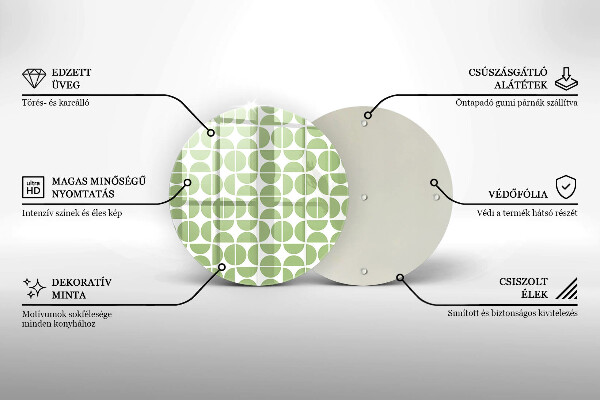 Tagliere in vetro Modello di forme boho