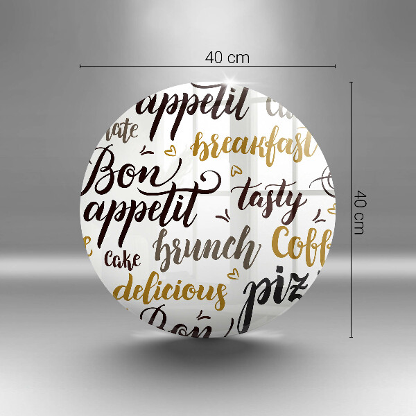 Tagliere in vetro Sottotitoli Bon appetit