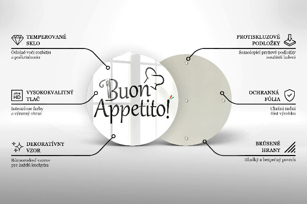 Tagliere in vetro Buon Appetito!