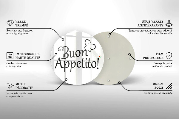 Tagliere in vetro Buon Appetito!