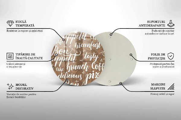 Tagliere in vetro Sottotitoli Bon appetit