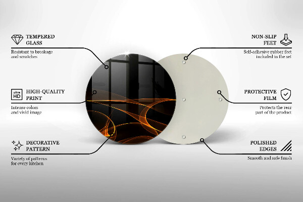 Tagliere in vetro Linee astratte