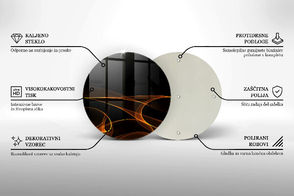 Tagliere in vetro Linee astratte