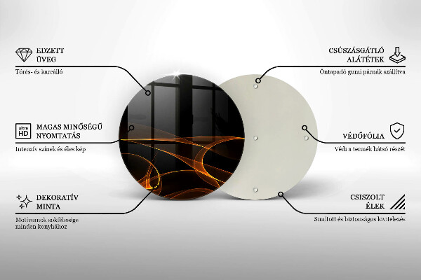 Tagliere in vetro Linee astratte