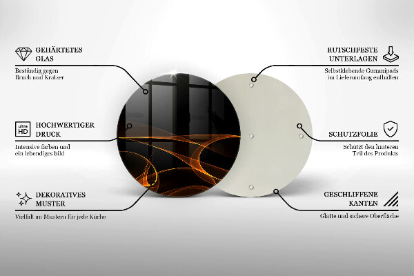 Tagliere in vetro Linee astratte