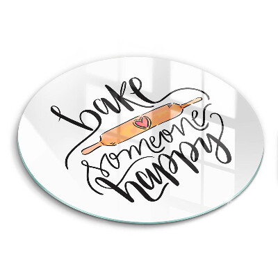 Tagliere in vetro Cuocere qualcuno felice