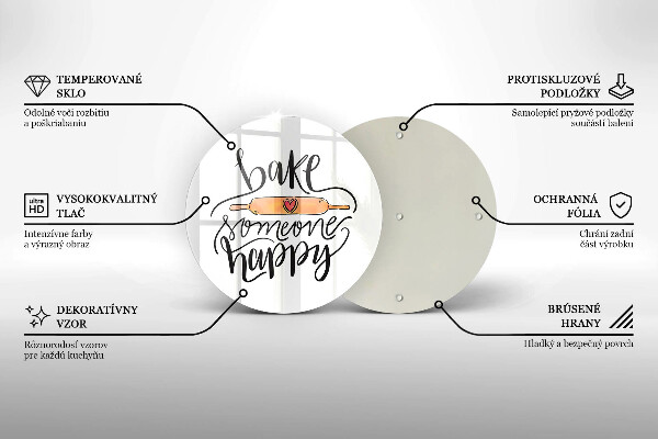 Tagliere in vetro Cuocere qualcuno felice