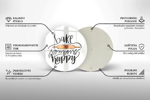 Tagliere in vetro Cuocere qualcuno felice