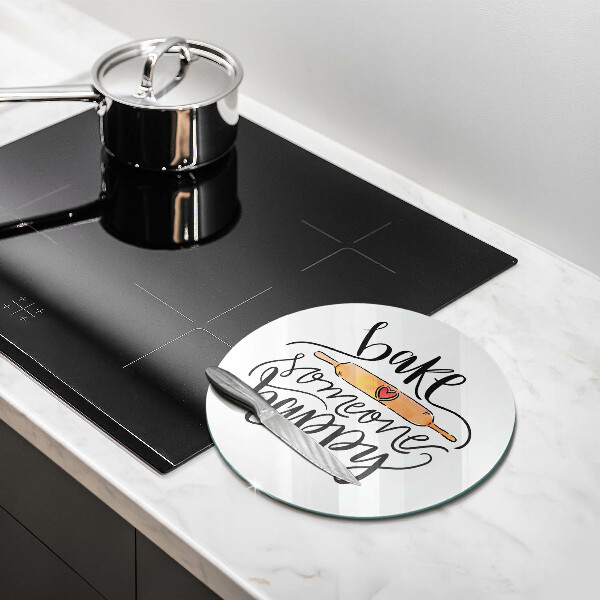 Tagliere in vetro Cuocere qualcuno felice