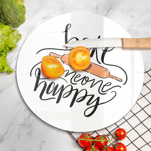 Tagliere in vetro Cuocere qualcuno felice