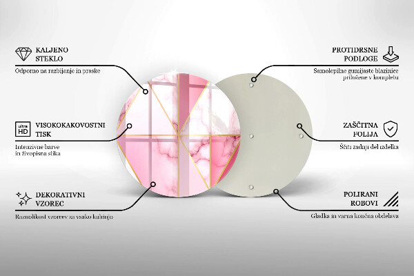Tagliere in vetro Marmo geometrico