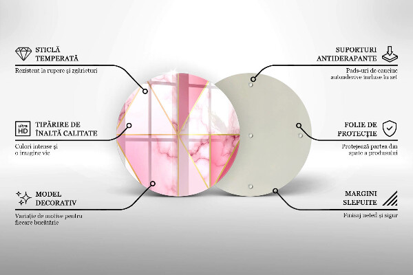 Tagliere in vetro Marmo geometrico
