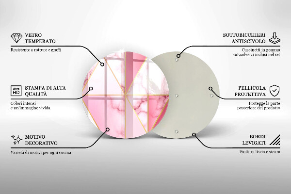 Tagliere in vetro Marmo geometrico