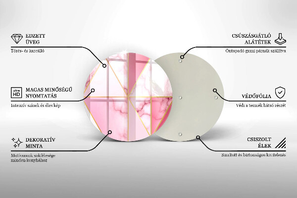 Tagliere in vetro Marmo geometrico