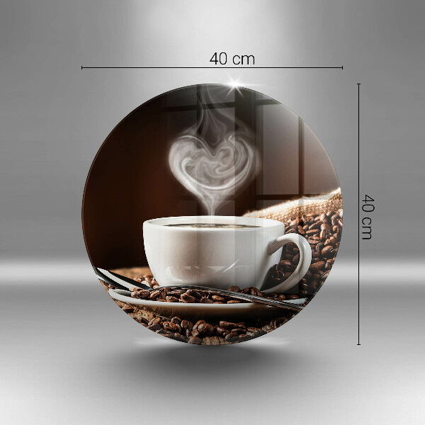 Tagliere in vetro Caffè e una tazza