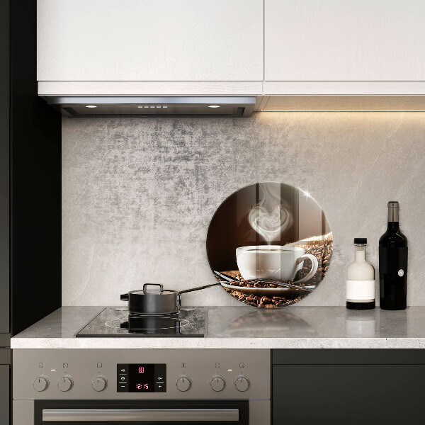 Tagliere in vetro Caffè e una tazza