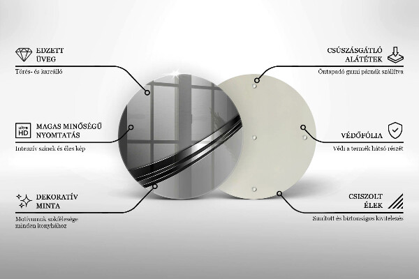 Tagliere in vetro Astrazione del metallo