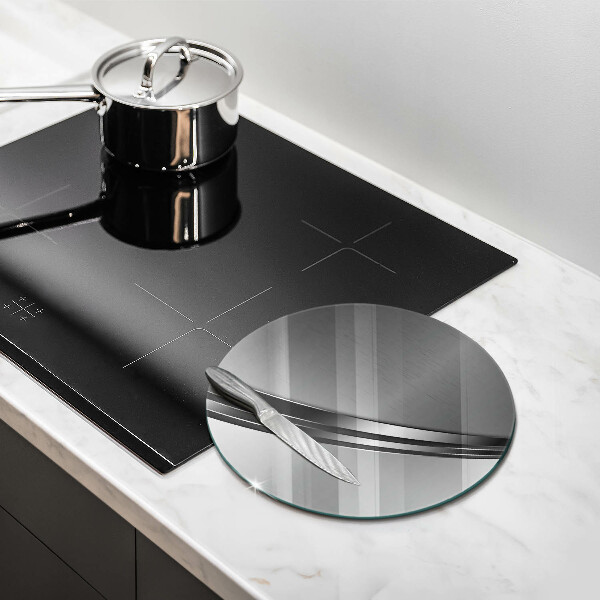 Tagliere in vetro Astrazione del metallo